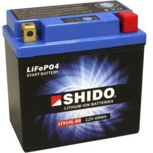 Shido LTX14L-BS Lithium Ion voor Harley-davidson Sportster 1200 Nightster - XL1200N
