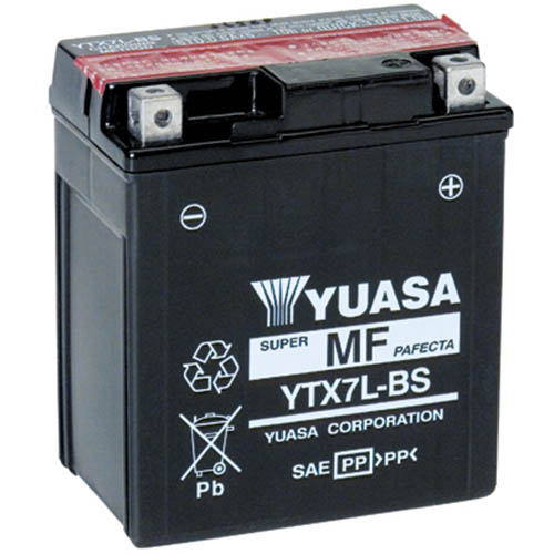 Yuasa YTX7L-BS voor Yamaha YBR 250