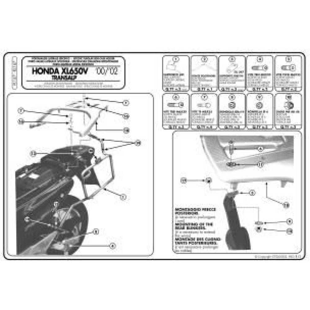 Givi Zijkofferrek Honda XL650V Transalp 00-07