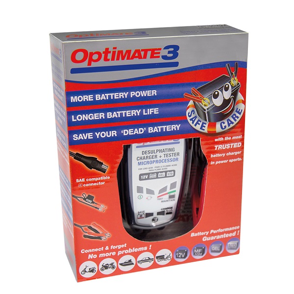 Tecmate Optimate 3 Tm430 Druppellader - Motorstroom