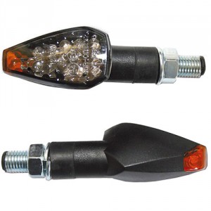 Universele LED Knipperlichten Motor "Peak Zwart" Smoked