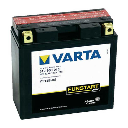 Varta YT14B-BS voor Yamaha MT-01